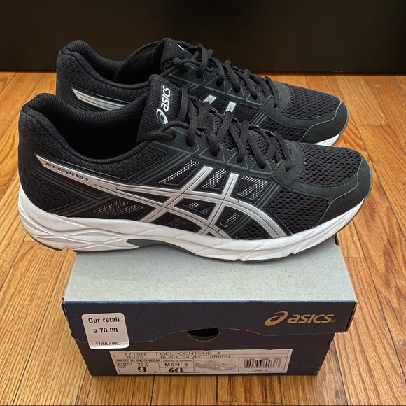 ASICS Gel-Contend 4, Black/Silver/Carbon, Men’s Size 9, Ortholite Insole, Clean! - Picture 4 of 10